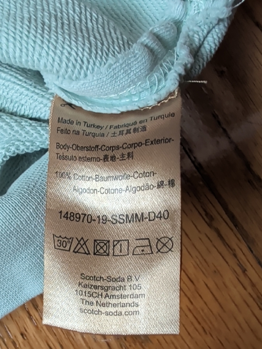 Scotch & Soda Light Mint Green Cotton Crewneck - Picture 3 of 7